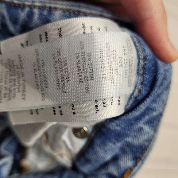 Good American good girl petite jeans high rise medium wash - Picture 7 of 9